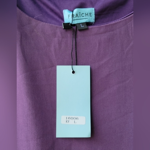 NWT Fraiche purple  lilac Mother-of-the-Bride Dress with attached shawl Large - Picture 7 of 15